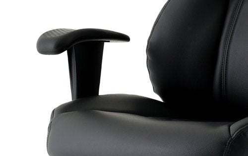 Winsor Black Leather Chair wHR