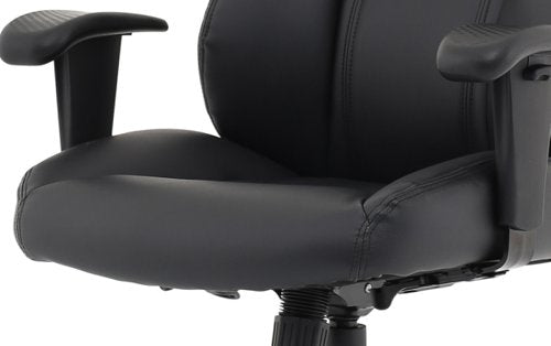Winsor Black Leather Chair wHR
