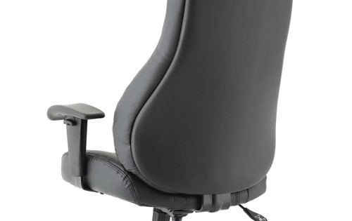 Winsor Black Leather Chair wHR