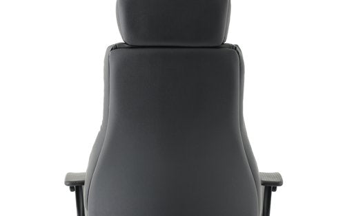 Winsor Black Leather Chair wHR