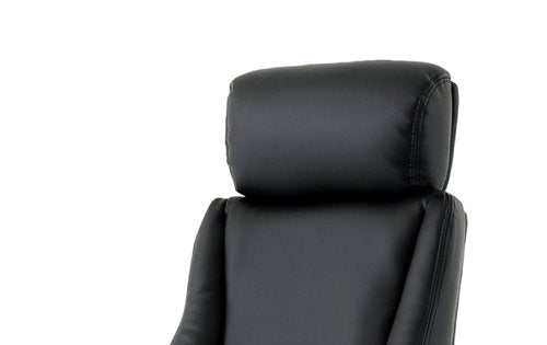 Winsor Black Leather Chair wHR
