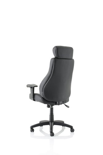 Winsor Black Leather Chair wHR