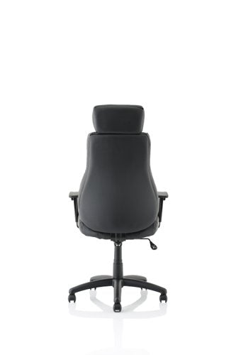 Winsor Black Leather Chair wHR