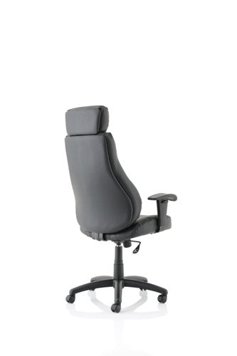 Winsor Black Leather Chair wHR