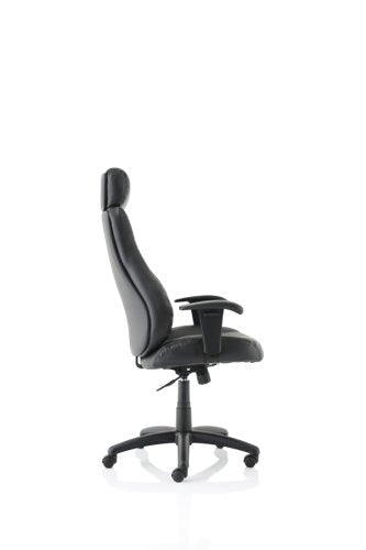 Winsor Black Leather Chair wHR