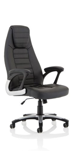 Metropolis HB Leather Look Chair BK