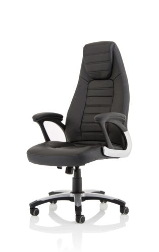 Metropolis HB Leather Look Chair BK