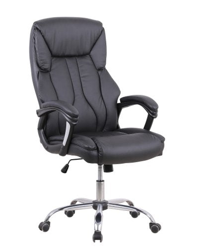 Stratford HB Leather Look Chair BK
