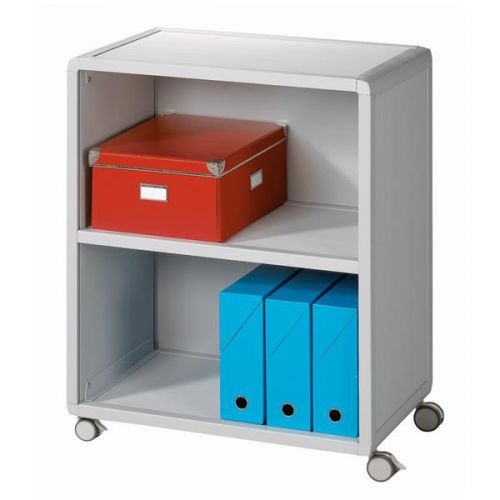 Mobile 2 Compartment Bookcase Grey