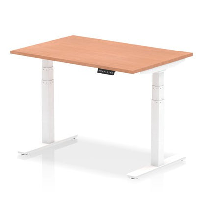 Air 120x80 Adj Desk Beech WH Leg