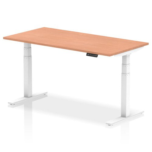 Air 160x80 Adj Desk Beech WH Leg