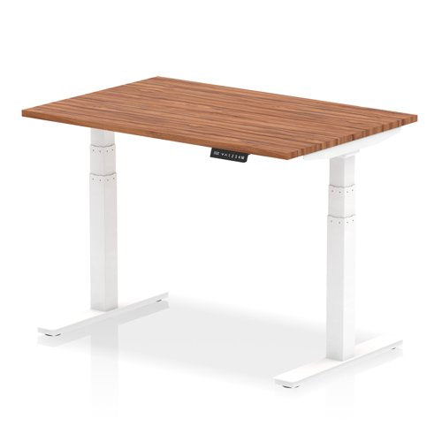 Air 120x80 Adj Desk Walnut WH Leg