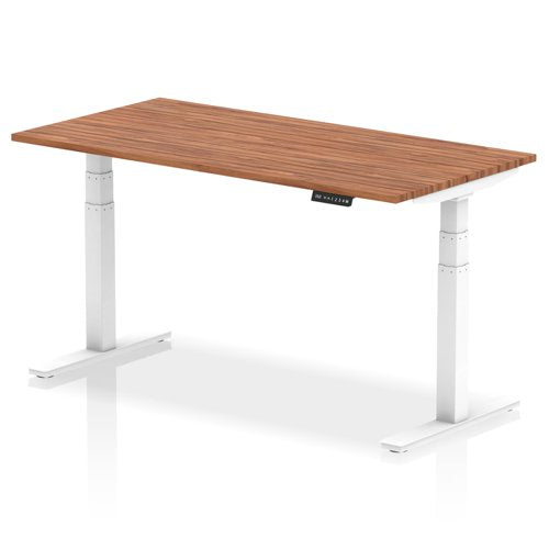 Air 160x80 Adj Desk Walnut WH Leg
