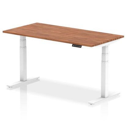 Air 160x80 Adj Desk Walnut WH Leg