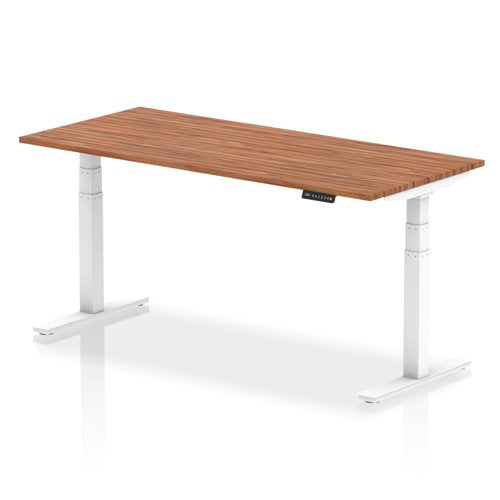 Air 180x80 Adj Desk Walnut WH Leg