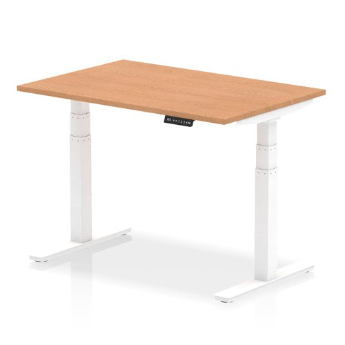 Air 120x80 Adj Desk Oak WH Leg
