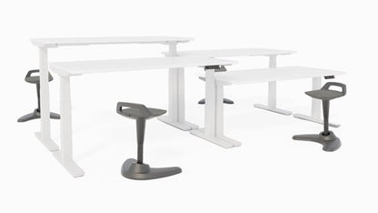 Air 120x80 Adj Desk Oak WH Leg