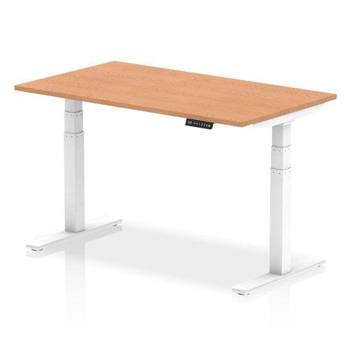 Air 140x80 Adj Desk Oak WH Leg