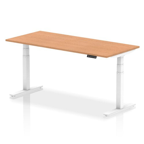 Air 180x80 Adj Desk Oak WH Leg