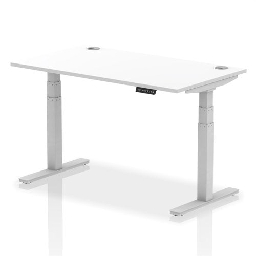 Air 140x80 Adj Desk Cbl White SL Leg
