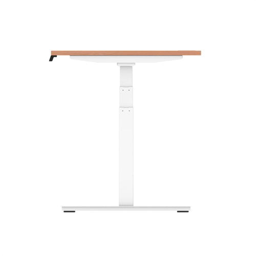 Air 160x80 Adj Desk Cbl Beech WH Leg
