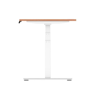 Air 160x80 Adj Desk Cbl Beech WH Leg