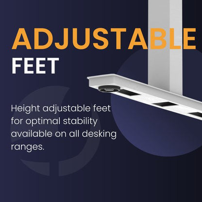 Air 160x80 Adj Desk Cbl Beech WH Leg