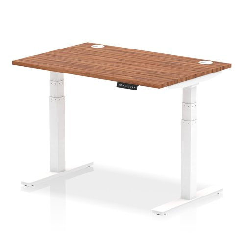 Air 120x80 Adj Desk Cbl Walnut WH Leg