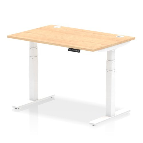 Air 120x80 Adj Desk Cbl Maple WH Leg