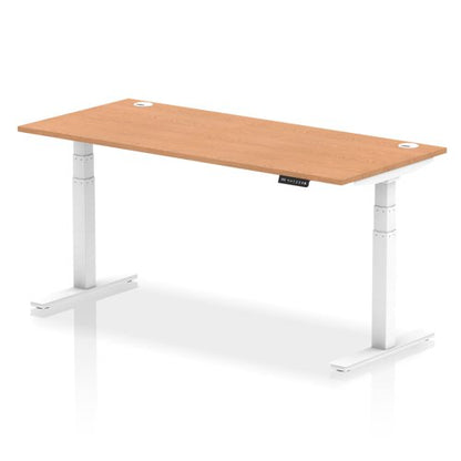 Air 180x80 Adj Desk Cbl Oak WH Leg