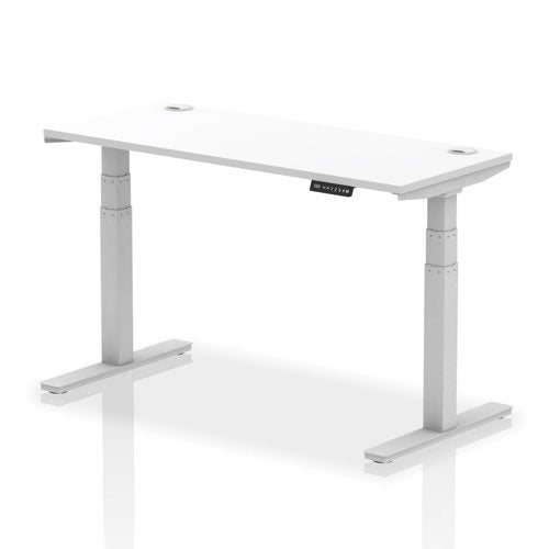 Air 140x60 Adj Desk Cbl White SL Leg