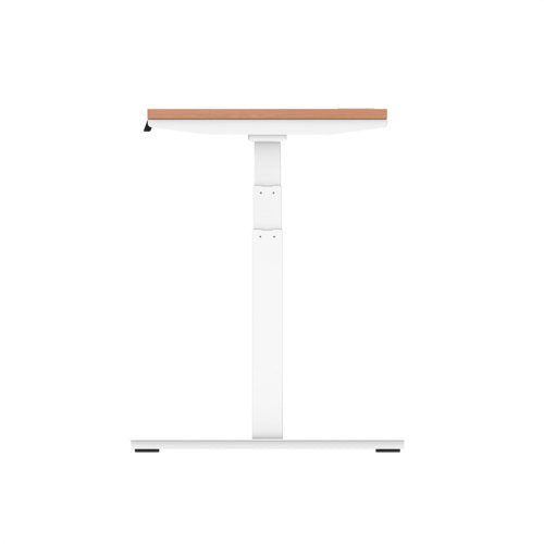 Air 140x60 Adj Desk Cbl Beech WH Leg