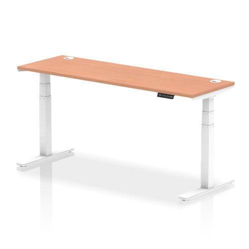 Air 180x60 Adj Desk Cbl Beech WH Leg