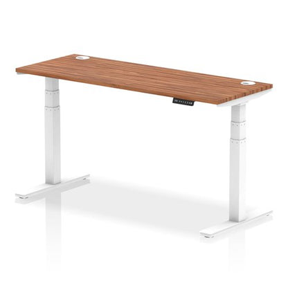 Air 160x60 Adj Desk Cbl Walnut WH Leg