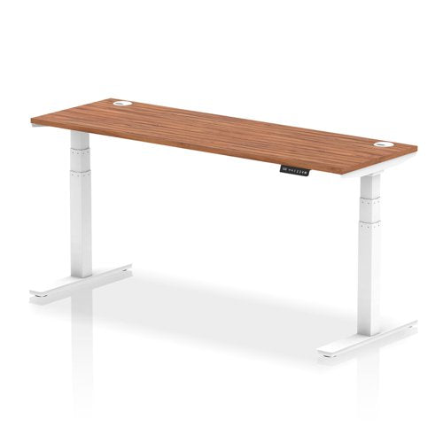 Air 180x60 Adj Desk Cbl Walnut WH Leg