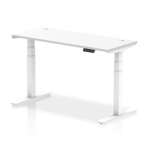 Air 140x60 Adj Desk Cbl White WH Leg