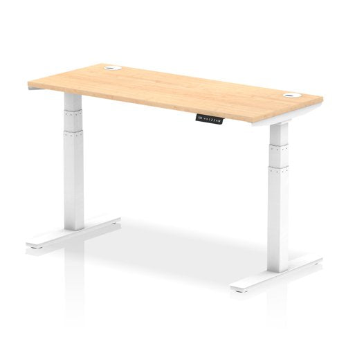Air 140x60 Adj Desk Cbl Maple WH Leg