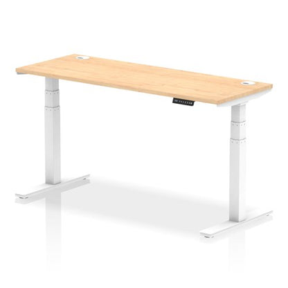 Air 160x60 Adj Desk Cbl Maple WH Leg