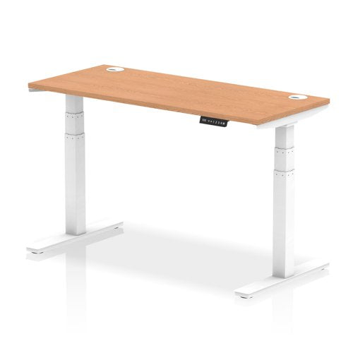 Air 140x60 Adj Desk Cbl Oak WH Leg