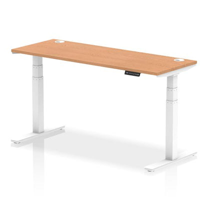 Air 160x60 Adj Desk Cbl Oak WH Leg