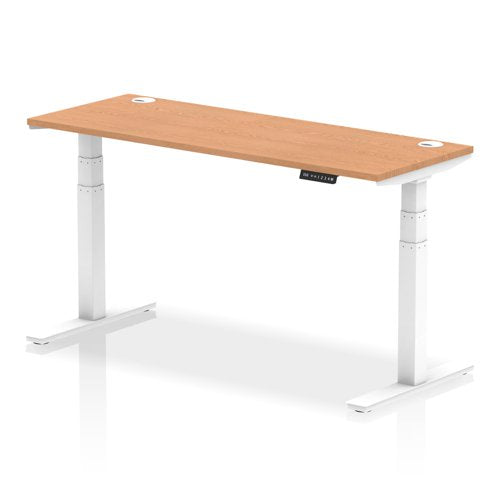 Air 160x60 Adj Desk Cbl Oak WH Leg