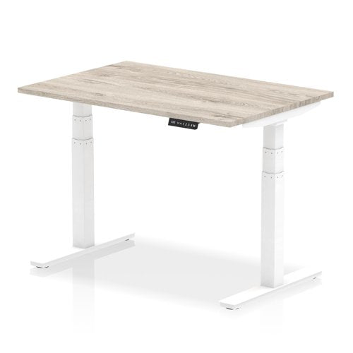 Air 120x80 Adj Desk GY Oak WH Leg