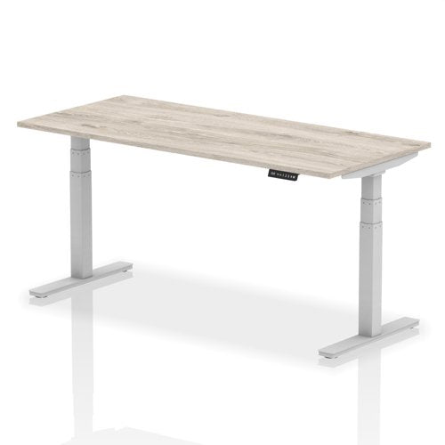 Air 180x80 Adj Desk GY Oak SL Leg