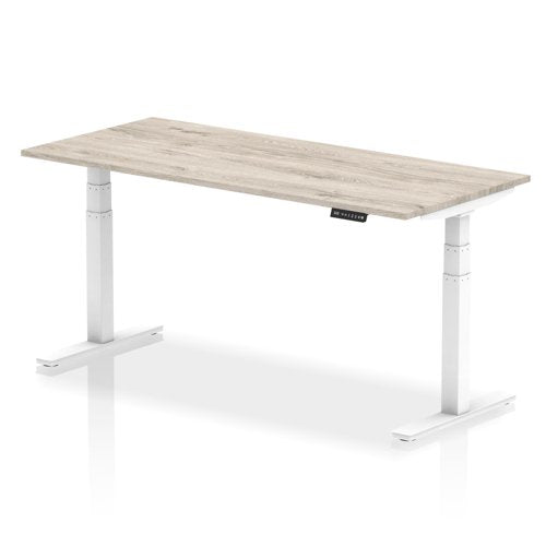 Air 180x80 Adj Desk GY Oak WH Leg