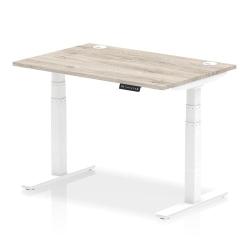 Air 120x80 Adj Desk Cbl GY Oak WH Leg