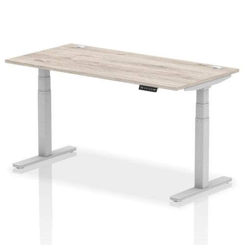Air 160x80 Adj Desk Cbl GY Oak SL Leg