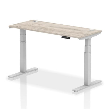 Air 140x60 Adj Desk Cbl GY Oak SL Leg