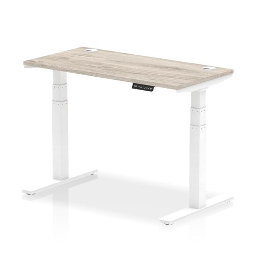 Air 120x60 Adj Desk Cbl GY Oak WH Leg