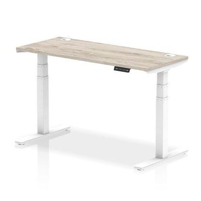 Air 140x60 Adj Desk Cbl GY Oak WH Leg