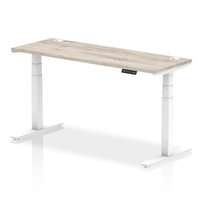Air 160x60 Adj Desk Cbl GY Oak WH Leg
